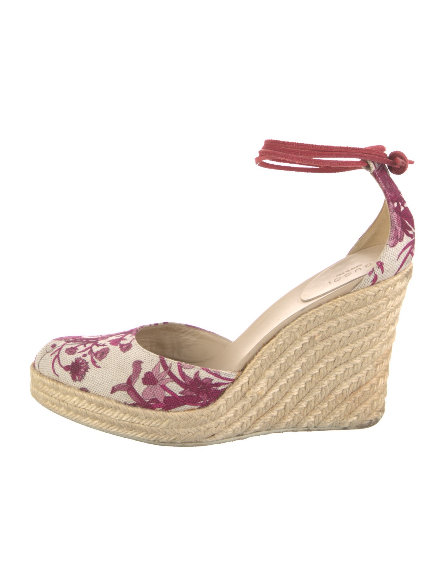 Gucci Flora Print Canvas Espadrilles